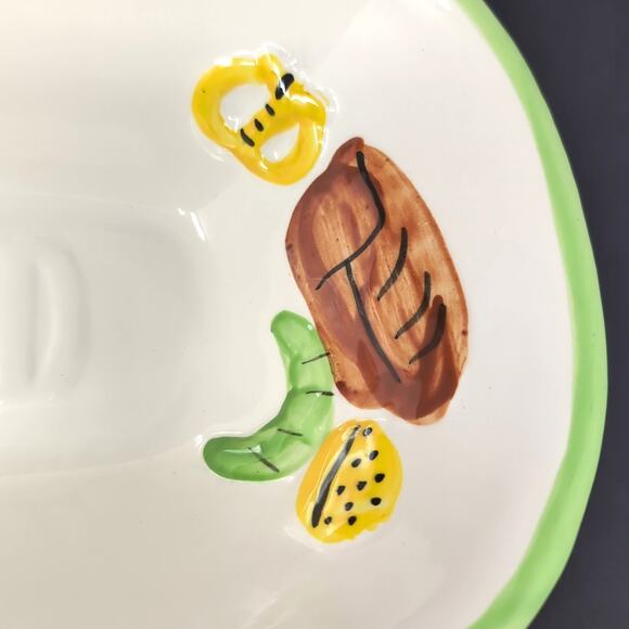 VTG Maurice Ceramics Of Calif USA Mid Century BREAD Ceramic Basket Tray Novelty - Picture 9 of 11